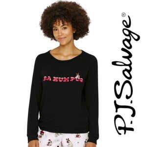 NWT P.J. Salvage Ba Hum Pug Knit Lounge Shirt Women’s S FIRM